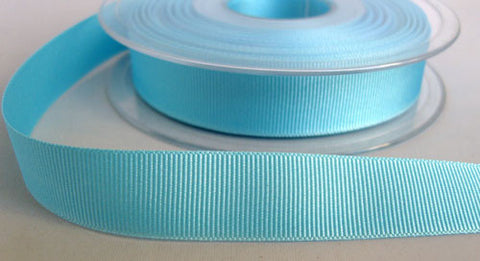 R6484 16mm Pale Peacock Blue Polyester Grosgrain Ribbon by Bersifords - Ribbonmoon