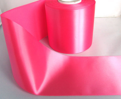 R6586 100mm Sugar Pink Budget Single Face Satin Ribbon - Ribbonmoon