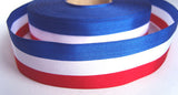 R6588 28mm Red, White and Blue French Flag Polyester Ribbon - Ribbonmoon