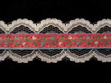 R5315 32mm Cotton Ribbon over a Cotton Lace - Ribbonmoon