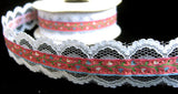R5315 32mm Cotton Ribbon over a Cotton Lace - Ribbonmoon