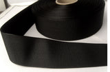 R6712 40mm Black Woven Taffeta Ribbon by Berisfords