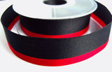 R6965C 27mm Black and Red Double Sided Satin Ribbon by Berisfords - Ribbonmoon