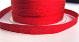 R6969 10mm Red Double Face Metallic Sparkle Ribbon by Berisfords