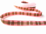R6967C 10mm Pinks and Browns Berry Tartan Ribbon by Berisfords