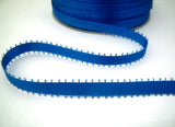 R7034 8mm Dark Royal Double Face Satin Ribbon with Picot Feather Edges