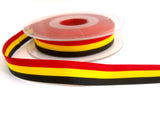 R7221 16mm Red, Yellow and Black Flag Ribbon Belgium