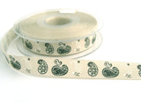 R7287 15mm Natural Retro Paisley Design Rustic Taffeta Ribbon by Berisfords