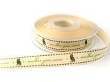 R7335 15mm Natural Rustic Taffeta Ribbon "Another Year Wiser" Design