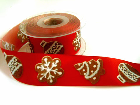 R7338 40mm Russet-Brown Christmas Wire Edge Taffeta Ribbon by Berisfords