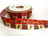 R7346 25mm Christmas Design Printed Taffeta Ribbon by Berisfords