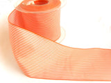 R6800 70mm Orange "Stripes" Double Face Polyester Ribbon by Berisfords