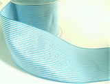 R7434 70mm Blue-White Pencil Stripe Polyester Ribbon by Berisfords