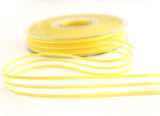 R7510 10mm Primrose Satin and Sheer Striped Ribbon by Berisfords