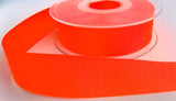 R7599 25mm Fluorescent Orange Polyester Grosgrain Ribbon by Berisfords - Ribbonmoon