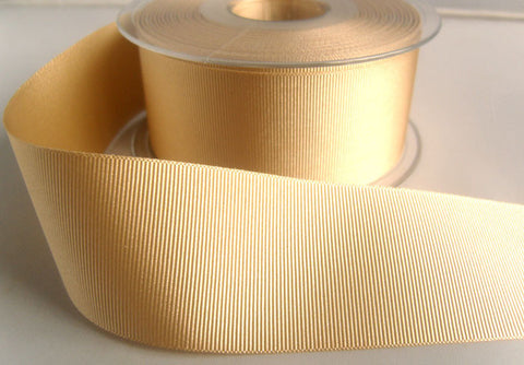 R7643 40mm Antique Cream 9627 Polyester Grosgrain Ribbon by Berisfords - Ribbonmoon