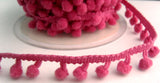 R7682 17mm Dusky Rose Pink  Pom Pom Bobble Fringe - Ribbonmoon