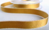 R7711 15mm Honey Gold Double Satin Ribbon, Iridescent Metallic Edge - Ribbonmoon