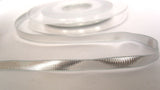 R7720 7mm Silver Thin Metallic Lurex Ribbon by Berisfords - Ribbonmoon