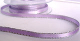 R7724 7mm Orchid Double Face Satin Ribbon, Metallic Silver Edge - Ribbonmoon