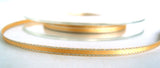 R7725 4mm Honey Gold Double Faced Satin Ribbon, Metallic Silver Edge - Ribbonmoon