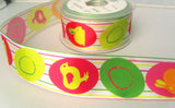 R7875 40mm Polyester Easter Egg, Bunny and Chick Design Ribbon - Ribbonmoon