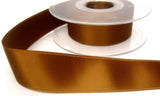 R7959 27mm Golden Brown Double Face Satin Ribbon - Ribbonmoon