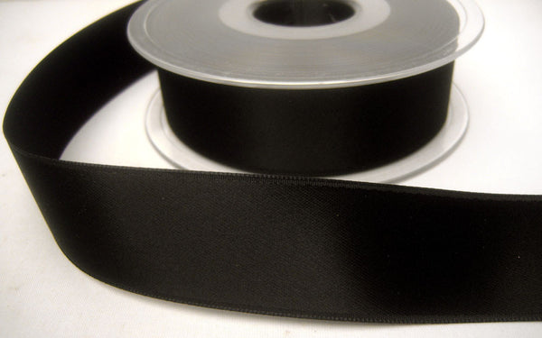 R8010 27mm Black Double Face Satin Ribbon – Ribbonmoon