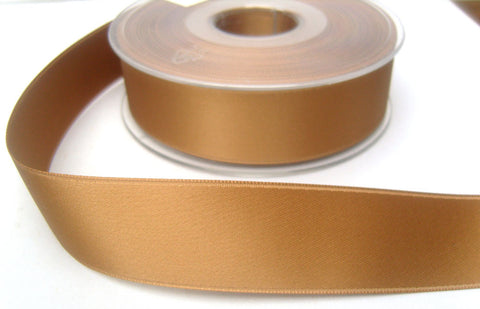 R8050 26mm Rich Ecru Brown Double Face Satin Ribbon - Ribbonmoon