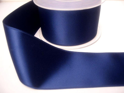 R8135 52mm Royal Navy Blue Double Face Satin Ribbon - Ribbonmoon