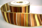 R8200 40mm Banded Stripe Design Taffeta Ribbon with Metallic Edges - Ribbonmoon