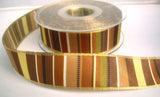 R8208 25mm Banded Stripe Design Taffeta Ribbon with Metallic Edges - Ribbonmoon
