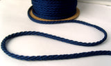 C405 5mm Royal Navy Barley Twist Woven Polyester Cord By Berisfords