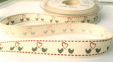 R8217 15mm Rustic Natural Charms "Little Birds" Ribbon by Berisfords