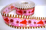 R8236 40mm Christmas Tree and Star Design Printed Taffeta Ribbon - Ribbonmoon