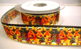 R8252 25mm Reindeer Christmas Theme Printed Taffeta Ribbon - Ribbonmoon