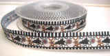 R8253 16mm Christmas Tree and Star Design Printed Taffeta Ribbon - Ribbonmoon