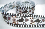 R8254 40mm Christmas Tree and Star Design Printed Taffeta Ribbon