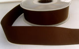 R8301 25mm Hot Chocolate Brown Polyester Grosgrain Ribbon - Ribbonmoon
