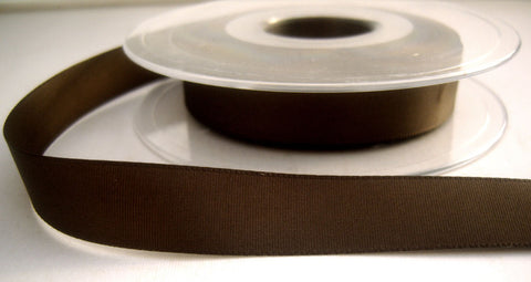 R8303 15mm Dark Brown Polyester Soft Touch Taffeta Ribbon by Berisfords - Ribbonmoon