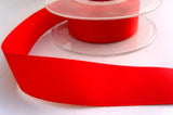 R8306 24mm Flame Red Polyester Soft Touch Taffeta Ribbon by Berisfords - Ribbonmoon