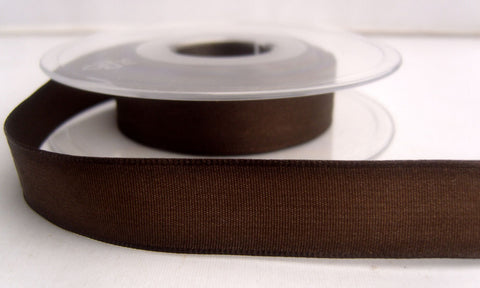 R8371 17mm Dark Brown Wire Edge Taffeta Ribbon - Ribbonmoon