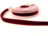 R8470 9mm Bordeaux Wine Nylon Velvet Ribbon by Berisfords