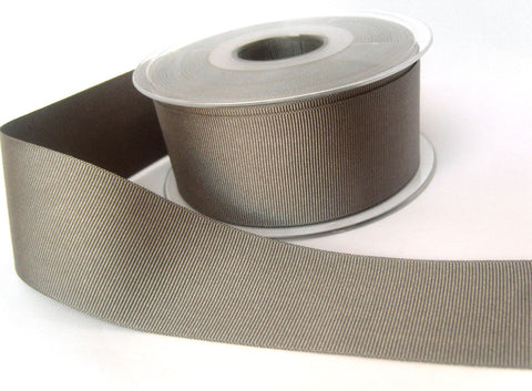 R8492 40mm Dark Grey Polyester Grosgrain Ribbon by Berisfords