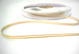 R8502 3mm Cream Satin Ribbon with Metallic Gold Edges by Berisfords