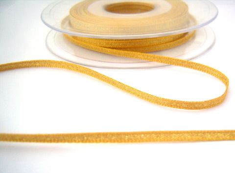 R8522 3mm Dark Gold Metallic Lame Ribbon by Berisfords