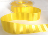 R8616 25mm Yellow Double Face Satin Striped Ribbon by Berisfords