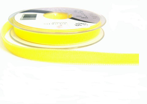 R8770 9mm Citron (Lemon) Nylon Velvet Ribbon by Berisfords