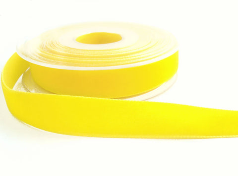 R8951 9mm Yellow Nylon Velvet Ribbon by Berisfords