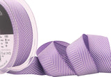 R9174 25mm Helio (Lilac) Herringbone Woven Jacquard Ribbon by Berisfords